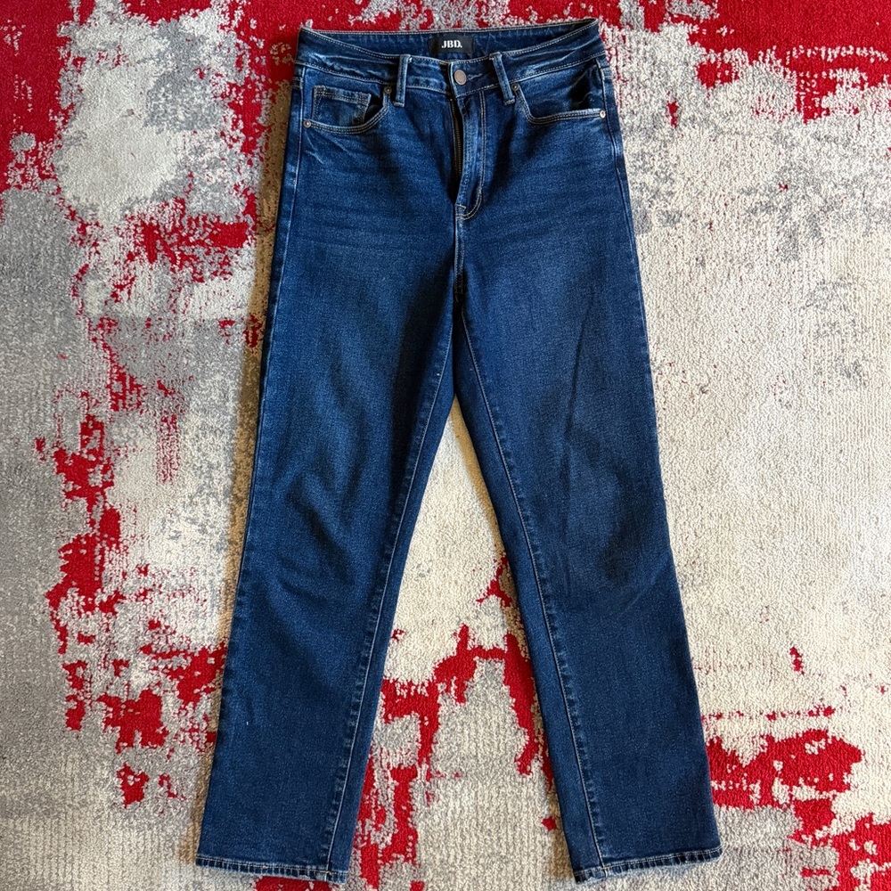 Just Black Denim Dark Blue Women Straight Leg Jeans